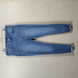 01192 True Religion Jennie Curvy Mid-Rise Super Skinny blue jeans 30